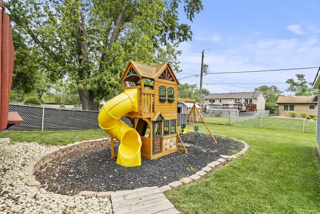 16401 Clark Ln, Tinley Park, IL 60477 - view of play area featuring a fenced backyard