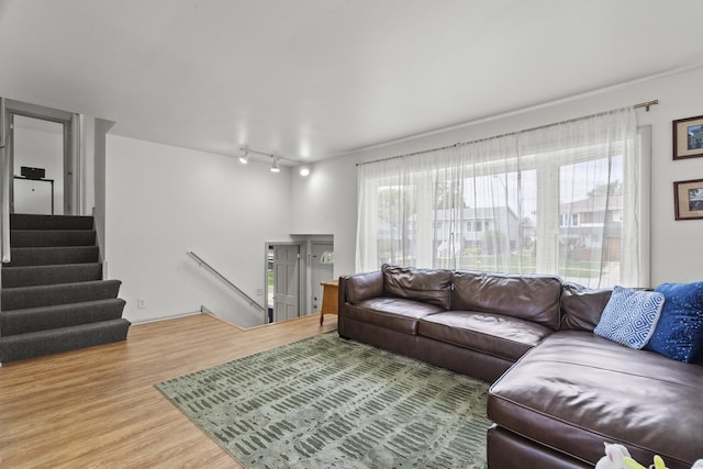 16401 Clark Ln, Tinley Park, IL 60477 - living area with wood finished floors and track lighting