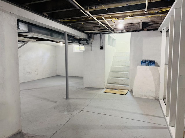 616 N Everett St, Streator, IL 61364 - unfinished basement featuring stairs