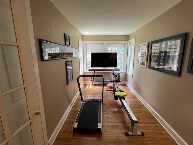 500 N Grant St, Westmont, IL 60559 - exercise area with wood finished floors