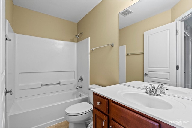 24825 W Gates Ct, Plainfield, IL 60585 - full bathroom with vanity, shower / tub combination, and tile patterned flooring