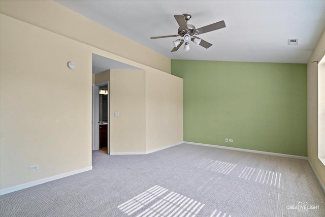 24825 W Gates Ct, Plainfield, IL 60585 - empty room featuring carpet, a ceiling fan, and a smoke detector