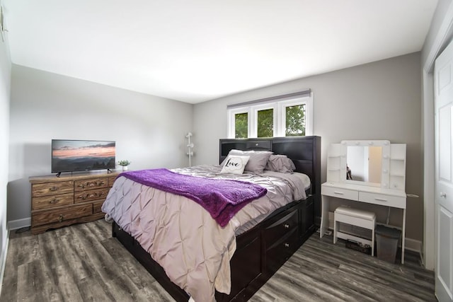 12850 S Westport Dr, Palos Park, IL 60464 - bedroom with dark wood-style floors and baseboards