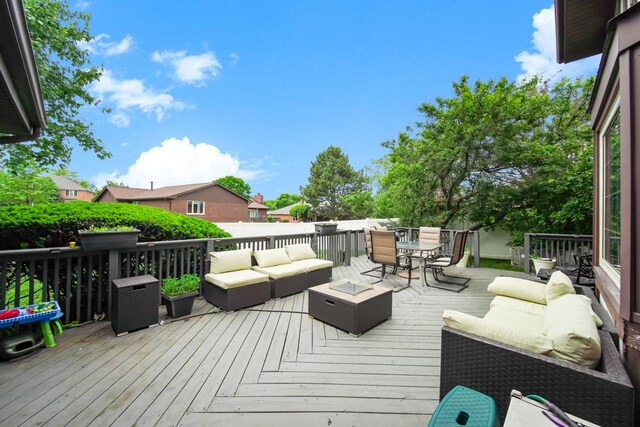 12850 S Westport Dr, Palos Park, IL 60464 - wooden deck with an outdoor living space and outdoor dining area