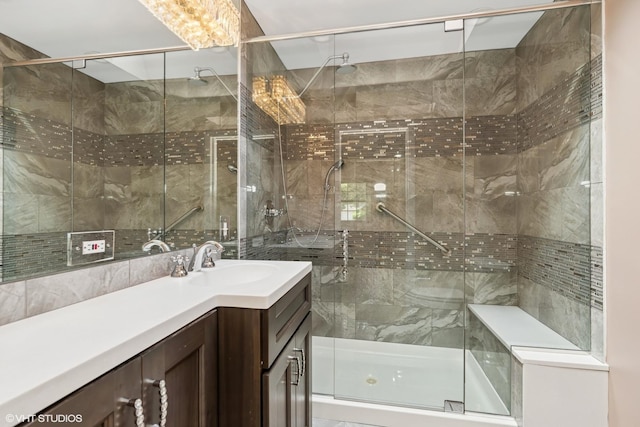 3071 Plum Island Dr, Northbrook, IL 60062 - bathroom with vanity and a shower stall