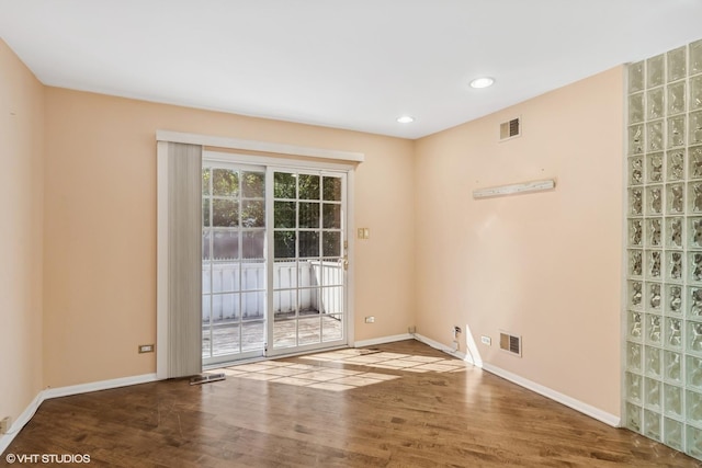3071 Plum Island Dr, Northbrook, IL 60062 - empty room with wood finished floors and recessed lighting