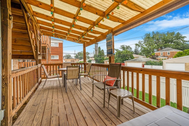 2241 S 17th Ave, North Riverside, IL 60546 - deck featuring outdoor dining area