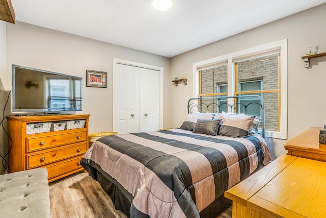 2241 S 17th Ave, North Riverside, IL 60546 - bedroom with wood finished floors and a closet