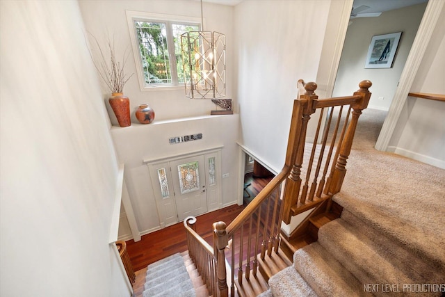 7N107 Hastings Dr, Saint Charles, IL 60175 - staircase featuring baseboards