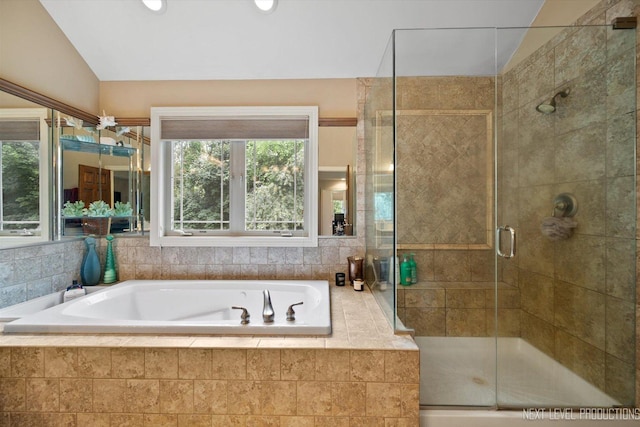 7N107 Hastings Dr, Saint Charles, IL 60175 - bathroom featuring a bath, plenty of natural light, and a shower stall