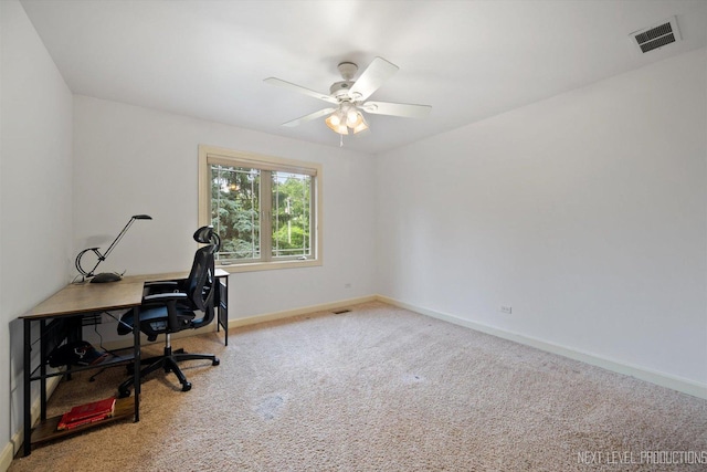 7N107 Hastings Dr, Saint Charles, IL 60175 - unfurnished office featuring a ceiling fan and carpet flooring