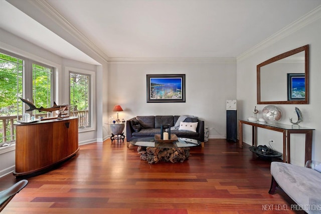 7N107 Hastings Dr, Saint Charles, IL 60175 - living area featuring wood finished floors and ornamental molding