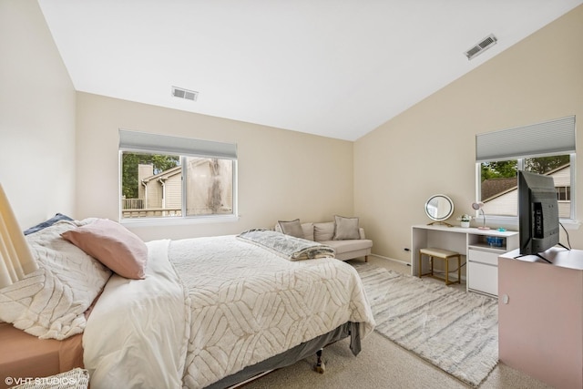1508 Seville Ct Unit D2, Wheeling, IL 60090 - carpeted bedroom with lofted ceiling and baseboards