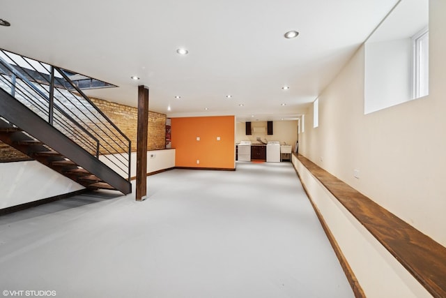 1940 S Racine Ave, Chicago, IL 60608 - basement featuring recessed lighting and stairway