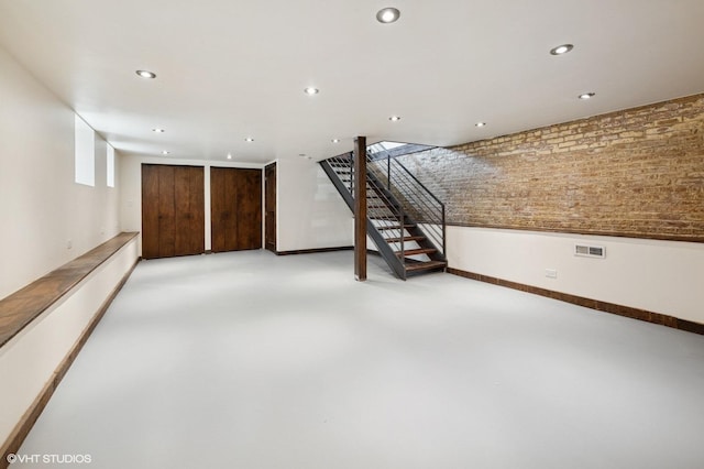1940 S Racine Ave, Chicago, IL 60608 - finished below grade area with stairs and recessed lighting