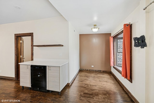 1940 S Racine Ave, Chicago, IL 60608 - spare room with beverage cooler and dark wood-type flooring