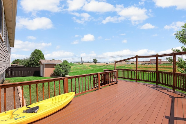 21023 Siegel Dr, Crest Hill, IL 60403 - deck featuring a storage unit and a fenced backyard