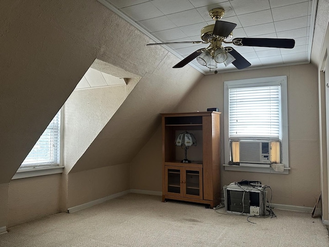 115 Country Club Dr, Northlake, IL 60164 - additional living space featuring plenty of natural light, cooling unit, carpet flooring, and vaulted ceiling