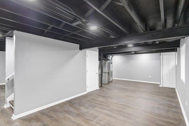 8 Cheswick Ct, Schaumburg, IL 60194 - finished basement with wood finished floors and stairs