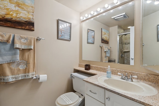 907 S Williams St Unit 206, Westmont, IL 60559 - bathroom featuring vanity and a shower with door