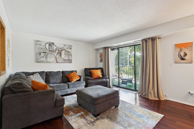 907 S Williams St Unit 206, Westmont, IL 60559 - living area with a textured ceiling and wood finished floors