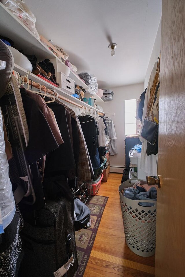 6101 N Elston Ave Unit 3E, Chicago, IL 60646 - walk in closet with light wood-style flooring