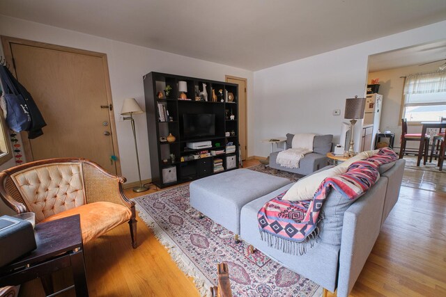 6101 N Elston Ave Unit 3E, Chicago, IL 60646 - living room featuring wood finished floors