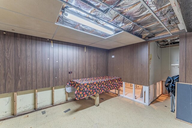3631 54th Ave, Cicero, IL 60804 - finished below grade area with wooden walls