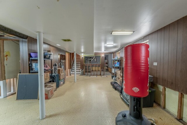 3631 54th Ave, Cicero, IL 60804 - finished below grade area with wooden walls and stairway