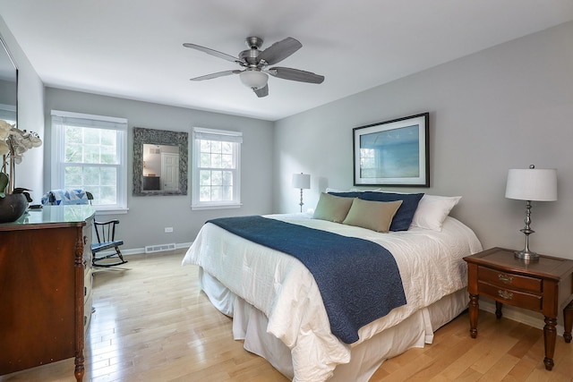 1549 Preston Rd, Naperville, IL 60563 - bedroom with light wood finished floors and ceiling fan