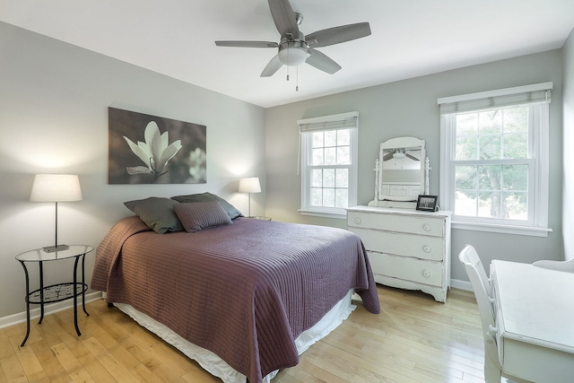 1549 Preston Rd, Naperville, IL 60563 - bedroom featuring light wood-type flooring and a ceiling fan