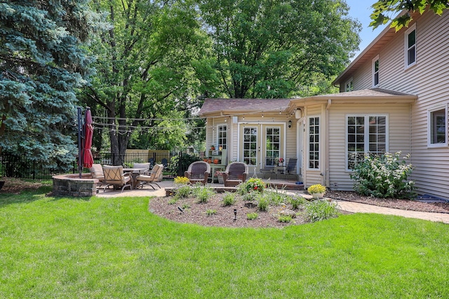 1549 Preston Rd, Naperville, IL 60563 - view of yard with a patio area and a fire pit