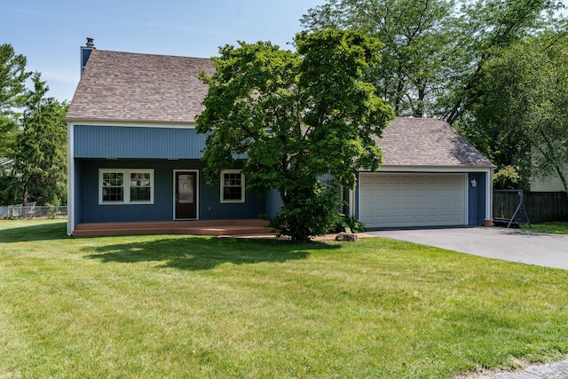 5087 Wilderness Trl, Rockford, IL 61114 - view of front facade with covered porch, a chimney, and roof with shingles