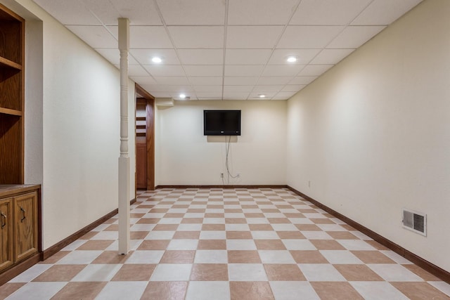 5087 Wilderness Trl, Rockford, IL 61114 - finished below grade area featuring a drop ceiling and recessed lighting