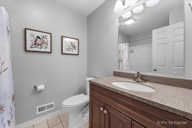 6 Ennis Ct, Cary, IL 60013 - bathroom with vanity, tile patterned floors, and curtained shower