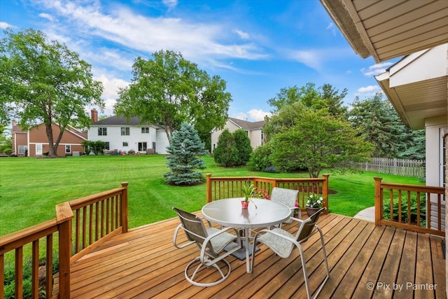 6 Ennis Ct, Cary, IL 60013 - wooden terrace with outdoor dining area