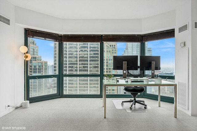 100 E Huron St Unit 3501, Chicago, IL 60611 - office area featuring carpet flooring and plenty of natural light