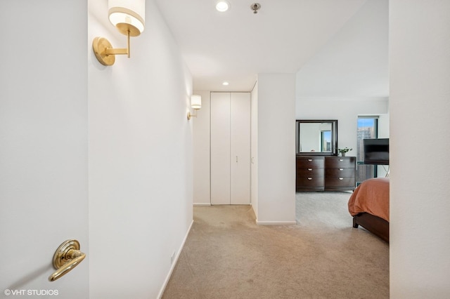 100 E Huron St Unit 3501, Chicago, IL 60611 - hall featuring carpet and recessed lighting