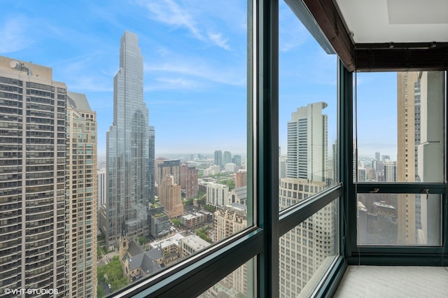 100 E Huron St Unit 3501, Chicago, IL 60611 - unfurnished sunroom with a view of city and healthy amount of natural light