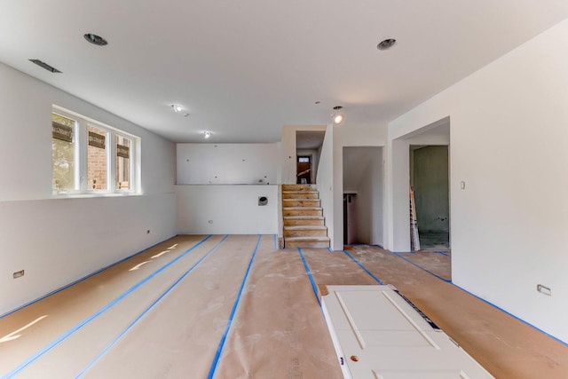 5125 171st Ct St, Oak Forest, IL 60452 - unfurnished living room with stairway