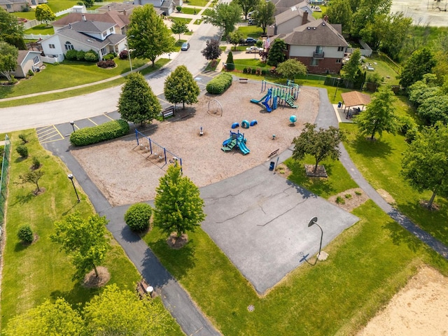 5125 171st Ct St, Oak Forest, IL 60452 - aerial view of residential area featuring a community park