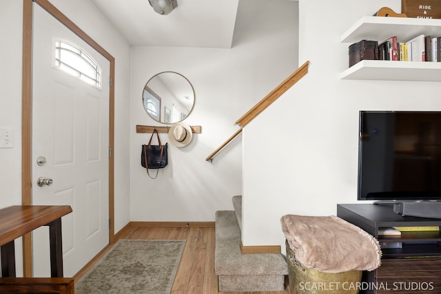 802 Symphony Dr, Aurora, IL 60504 - foyer featuring stairway and wood finished floors