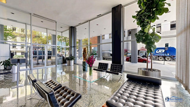 910 N Lake Shore Dr Unit 2317, Chicago, IL 60611 - lobby featuring floor to ceiling windows and a high ceiling