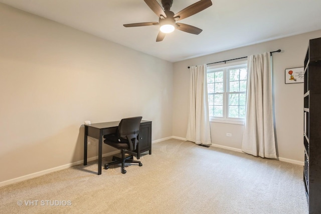 1532 Sequoia Rd, Naperville, IL 60540 - carpeted office space with a ceiling fan and baseboards