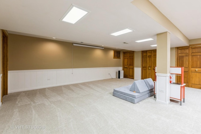 1532 Sequoia Rd, Naperville, IL 60540 - finished basement featuring carpet flooring and a wainscoted wall