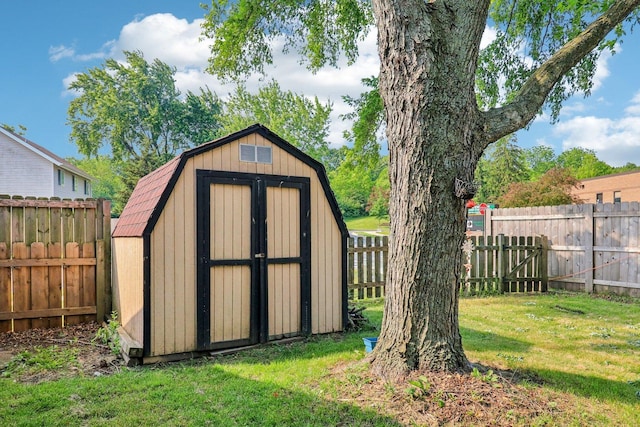 5216 Arlington Cir, Hanover Park, IL 60133 - view of shed with a fenced backyard