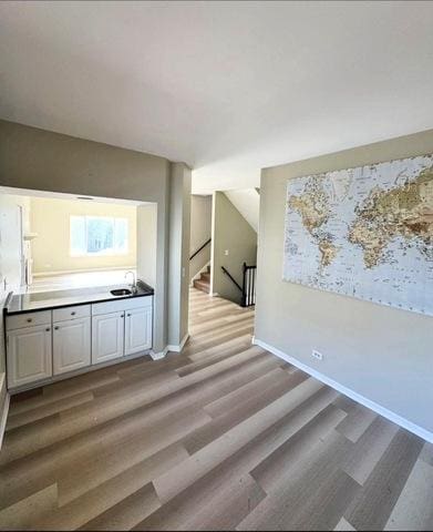 1214 Vista Dr, Gurnee, IL 60031 - interior space featuring light wood-style flooring and stairway