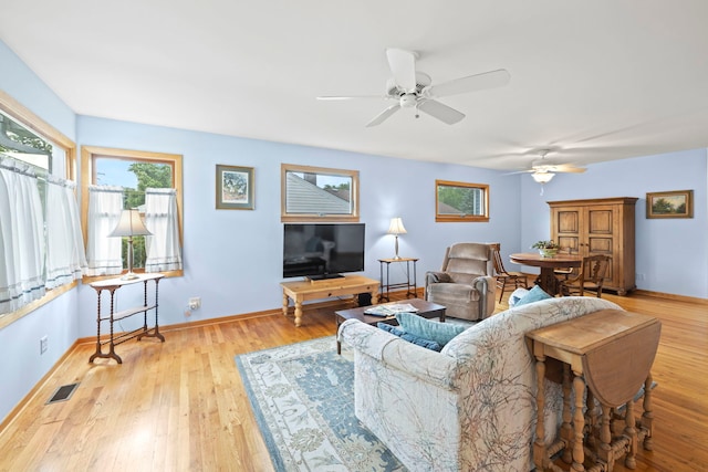 712 S Finley Rd, Lombard, IL 60148 - living room featuring ceiling fan and wood finished floors