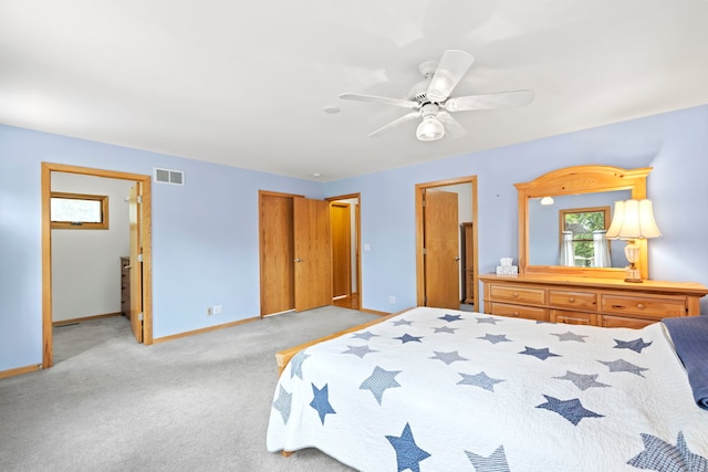 712 S Finley Rd, Lombard, IL 60148 - bedroom featuring light colored carpet and ceiling fan