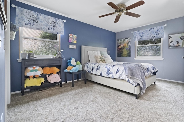 78 Holmes Way Unit W1, Schaumburg, IL 60193 - carpeted bedroom with a ceiling fan and baseboards